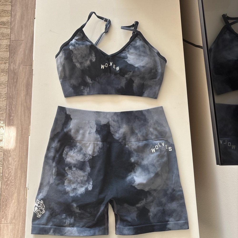 Women's Black and Gray Intimates Set